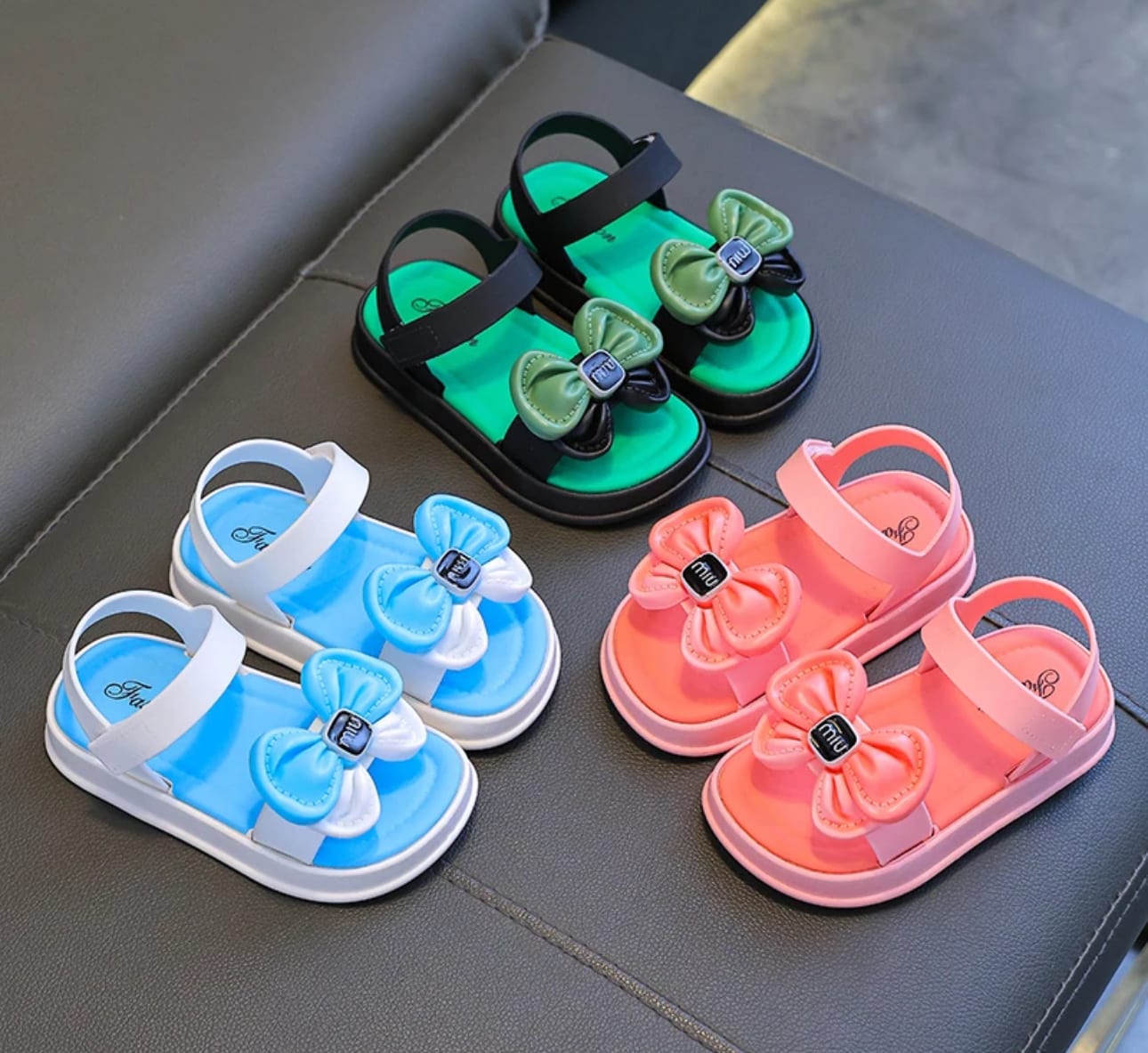 New Trend Summer Bow Sandals For Aged 2-7 Girls