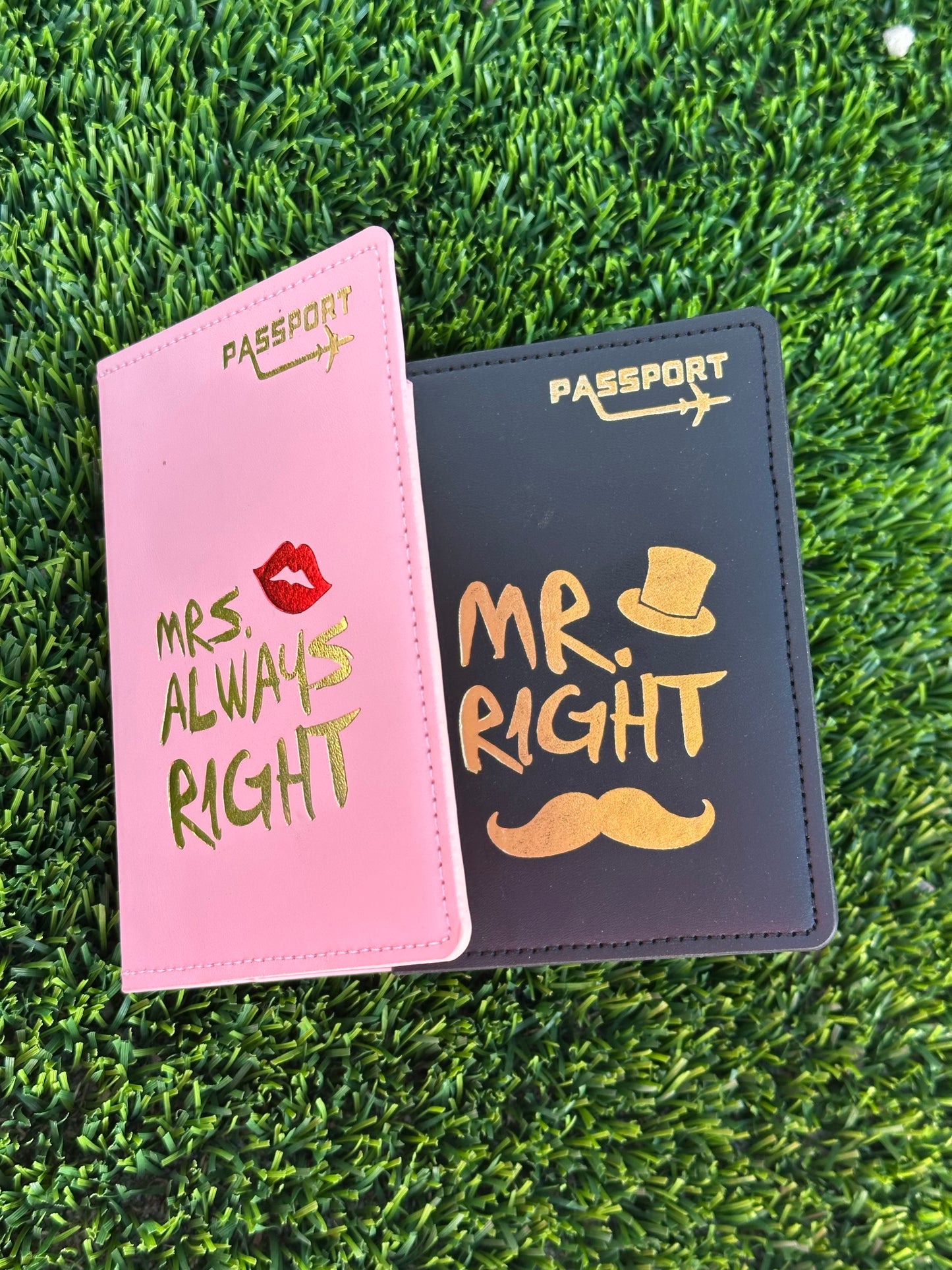 Wife and Husband Passport Cover