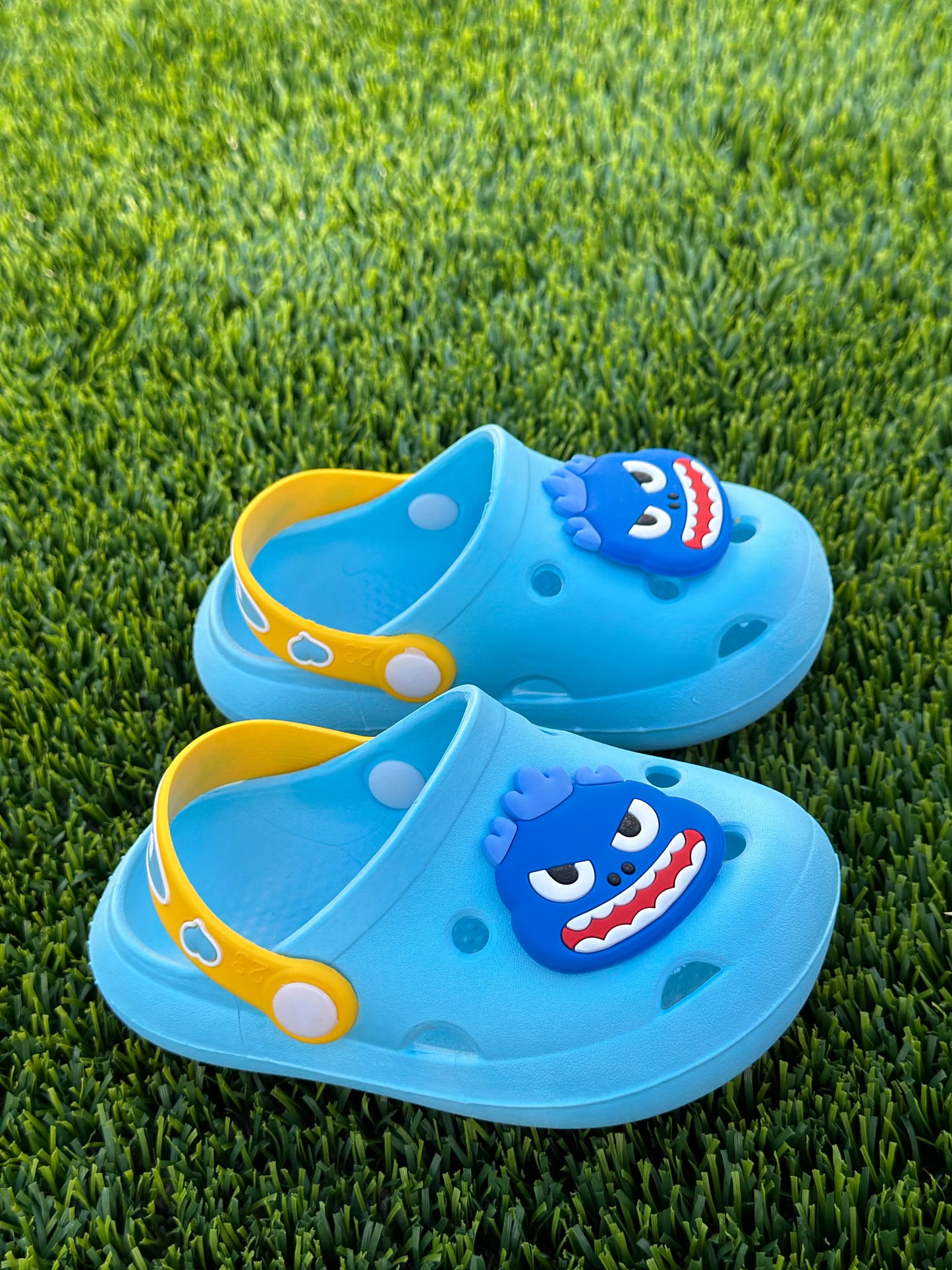 Summer angry shark clogs , Anti-slip for Boys