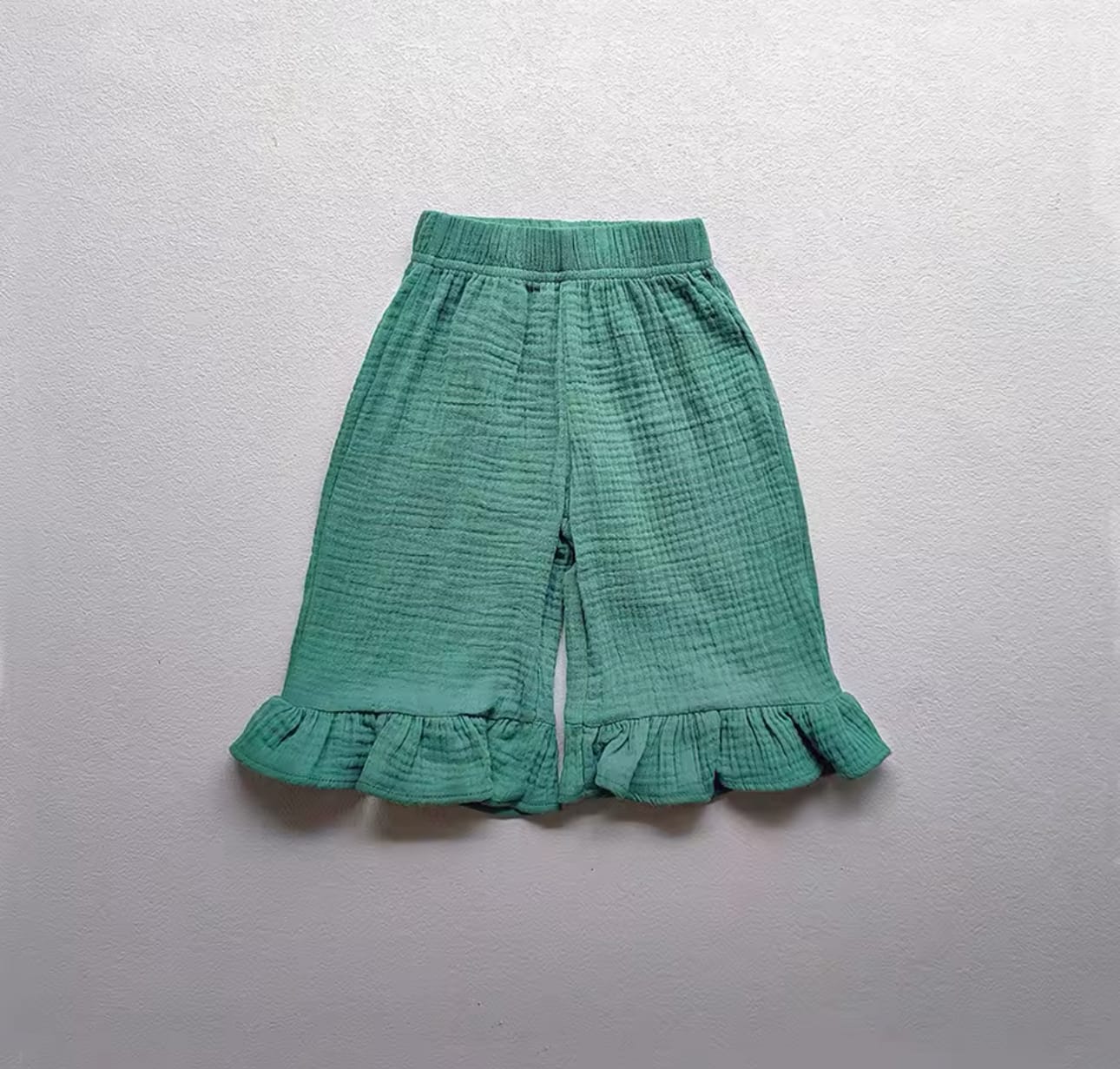 Girls Cotton Ruffled Flared Pants