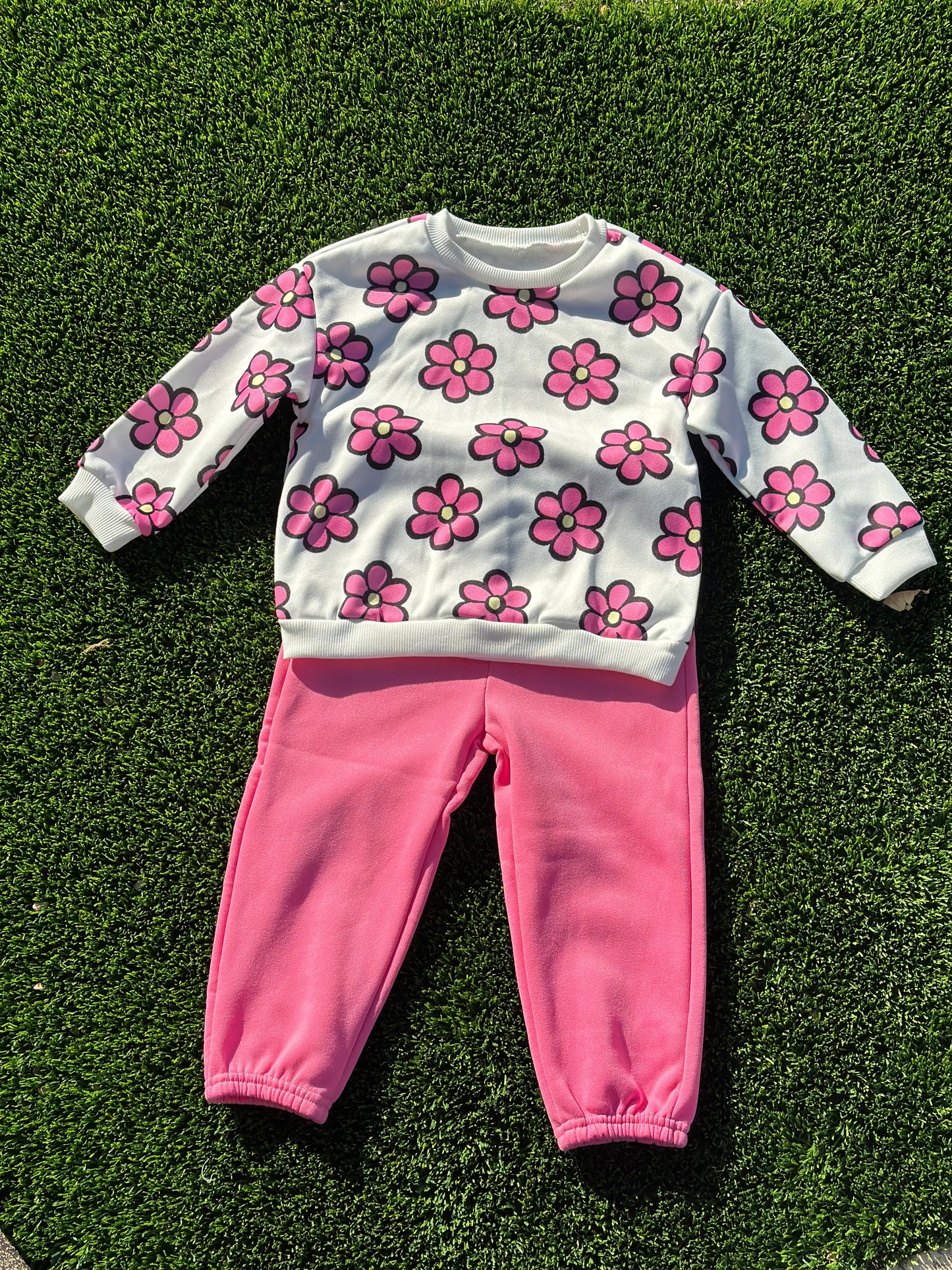 Girls 2 Pcs Fleece sweatshirt/sweatpants