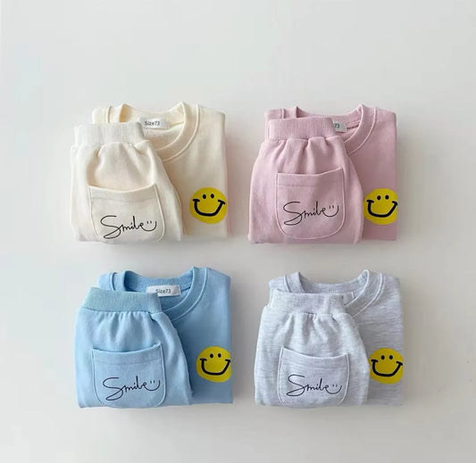 Girls/Boys Smiley Face 2pcs sets