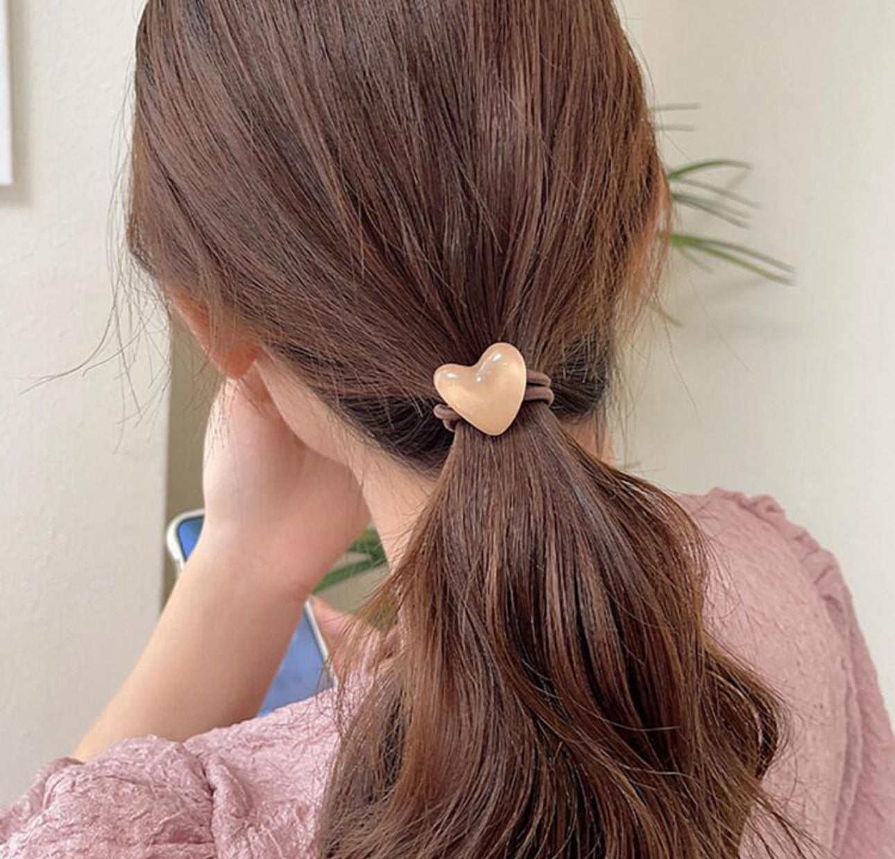 5PCS Heart Hair Ties