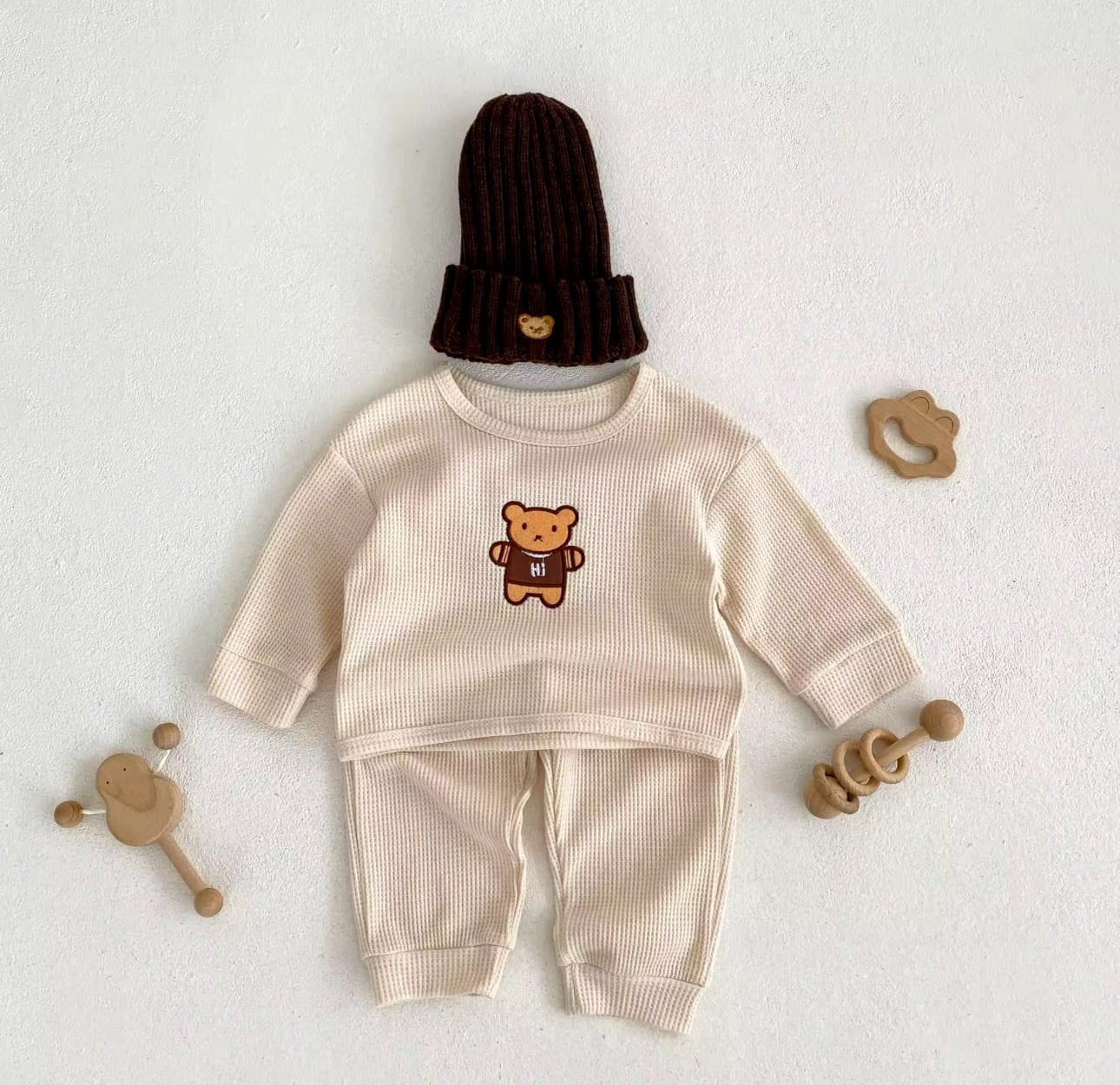 Cotton Bear long sleeve Sets