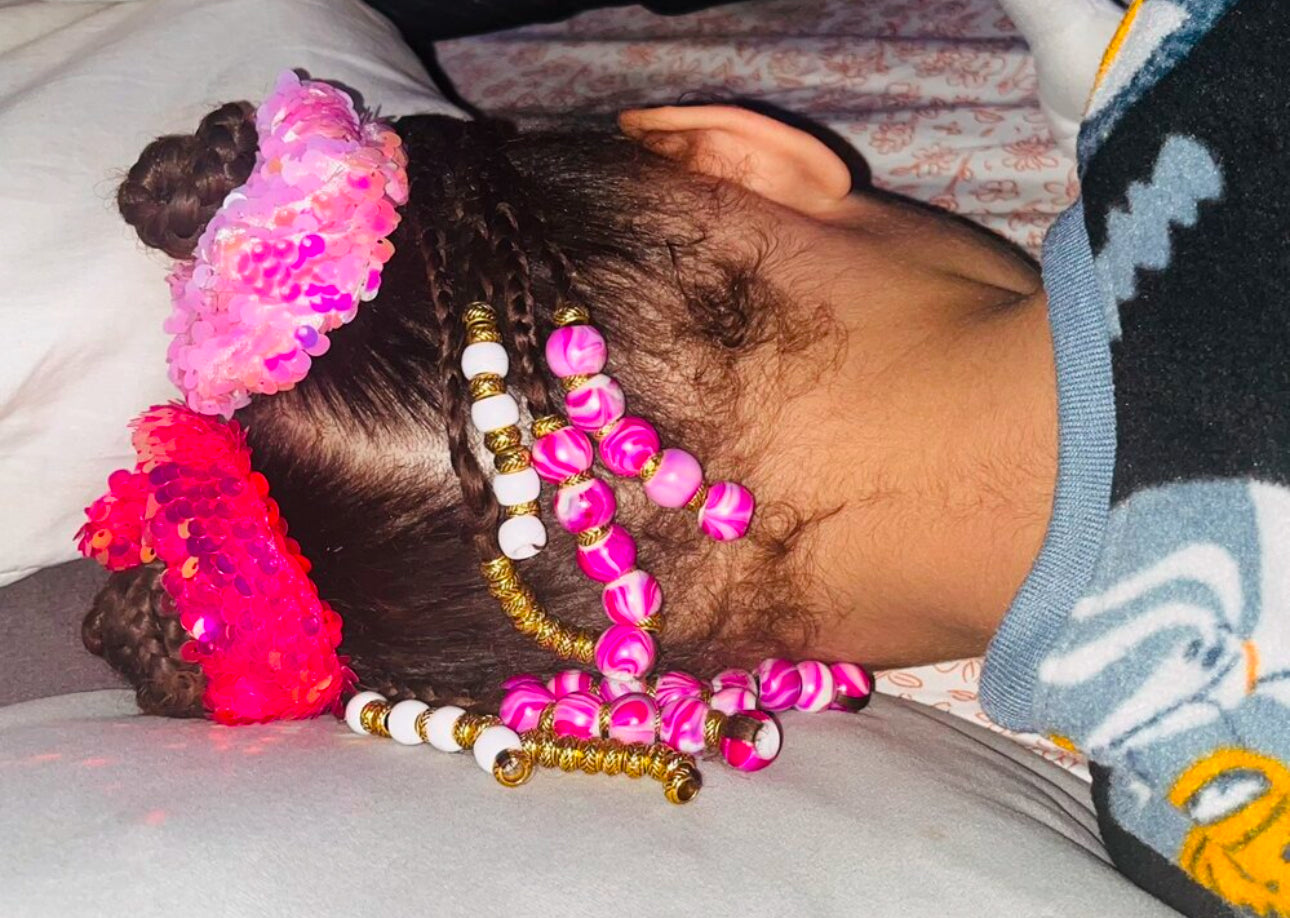 30PCS Striped Beads Hair Jewelry | JA.VA.NAH