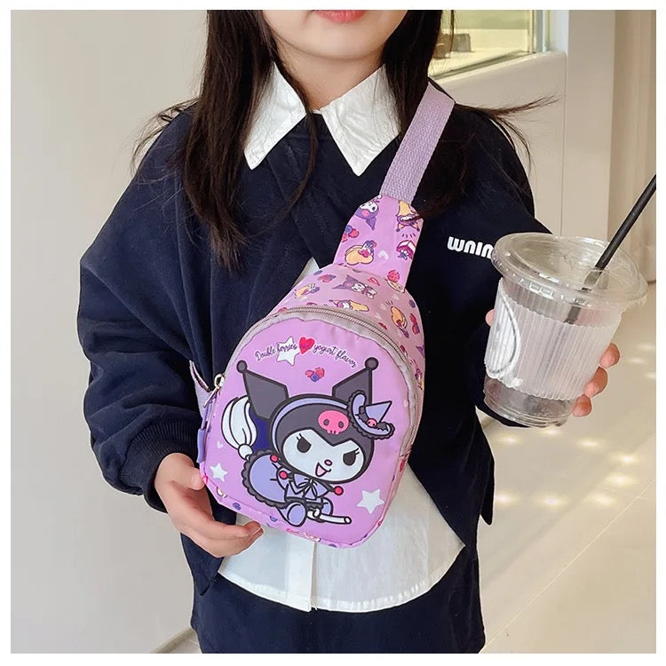 Sanrio Simple Casual Children's Crossbody/Chest Bag for girls