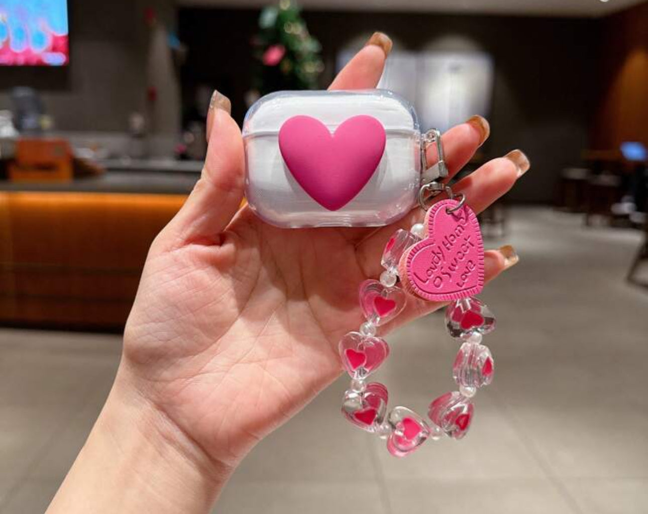 Heart Clear AirPods Case