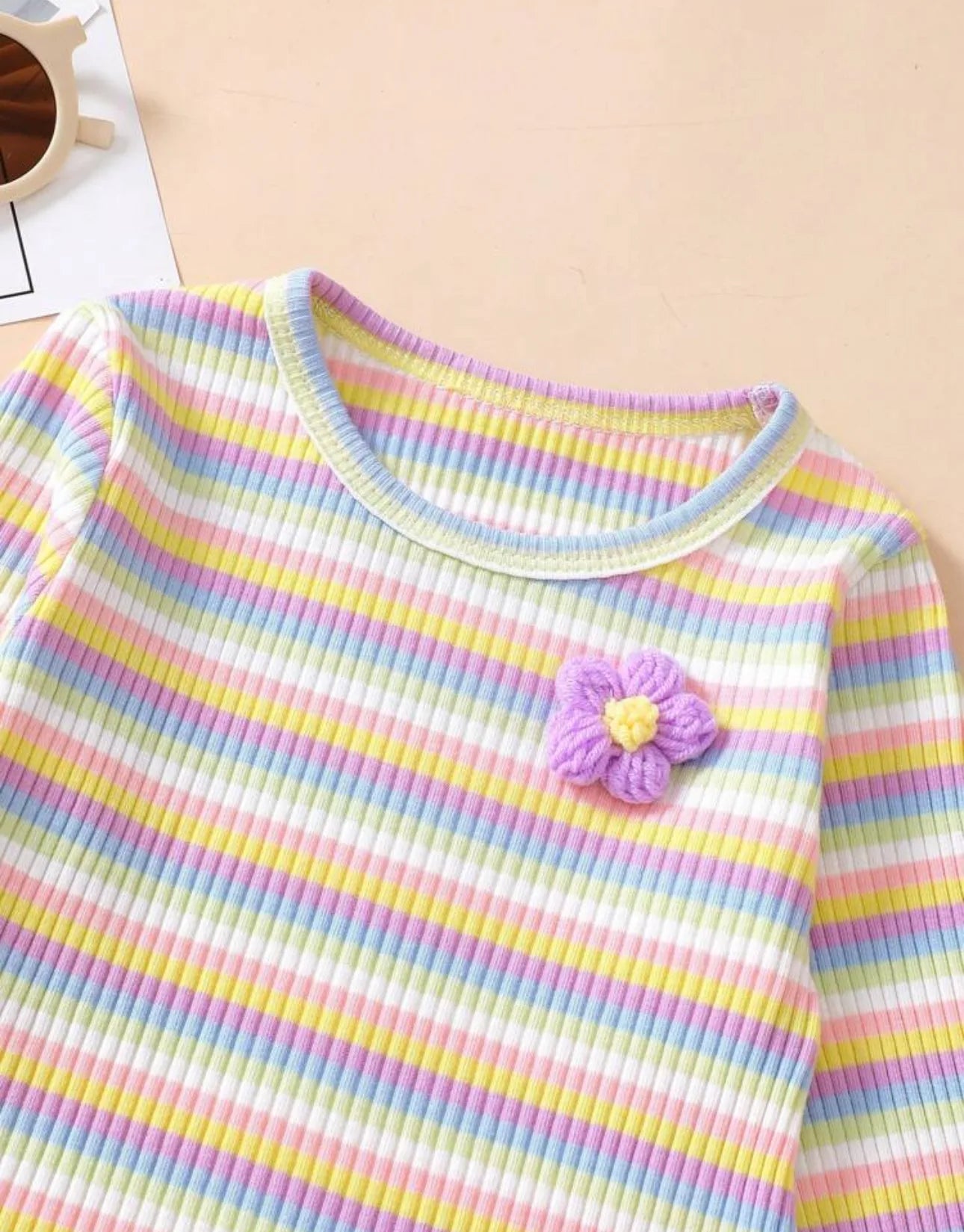 Girls Rainbow Striped Sets