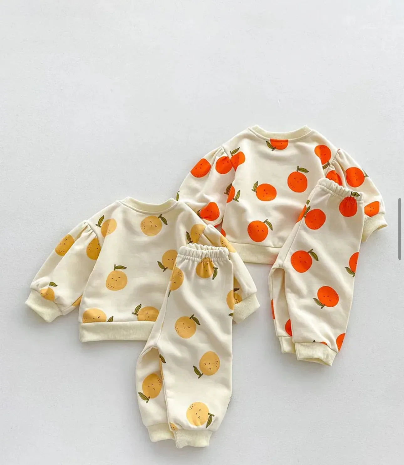 2pcs fruit print Cotton sets for girls