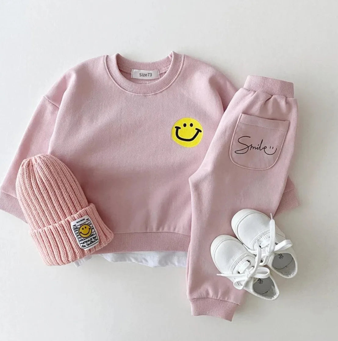 Girls/Boys Smiley Face 2pcs sets