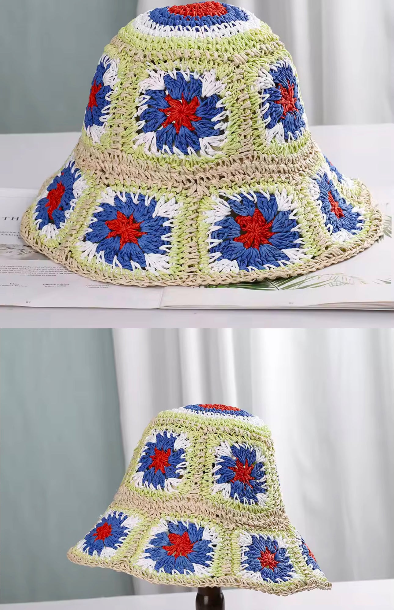 Beach Crochet corn starch Hat