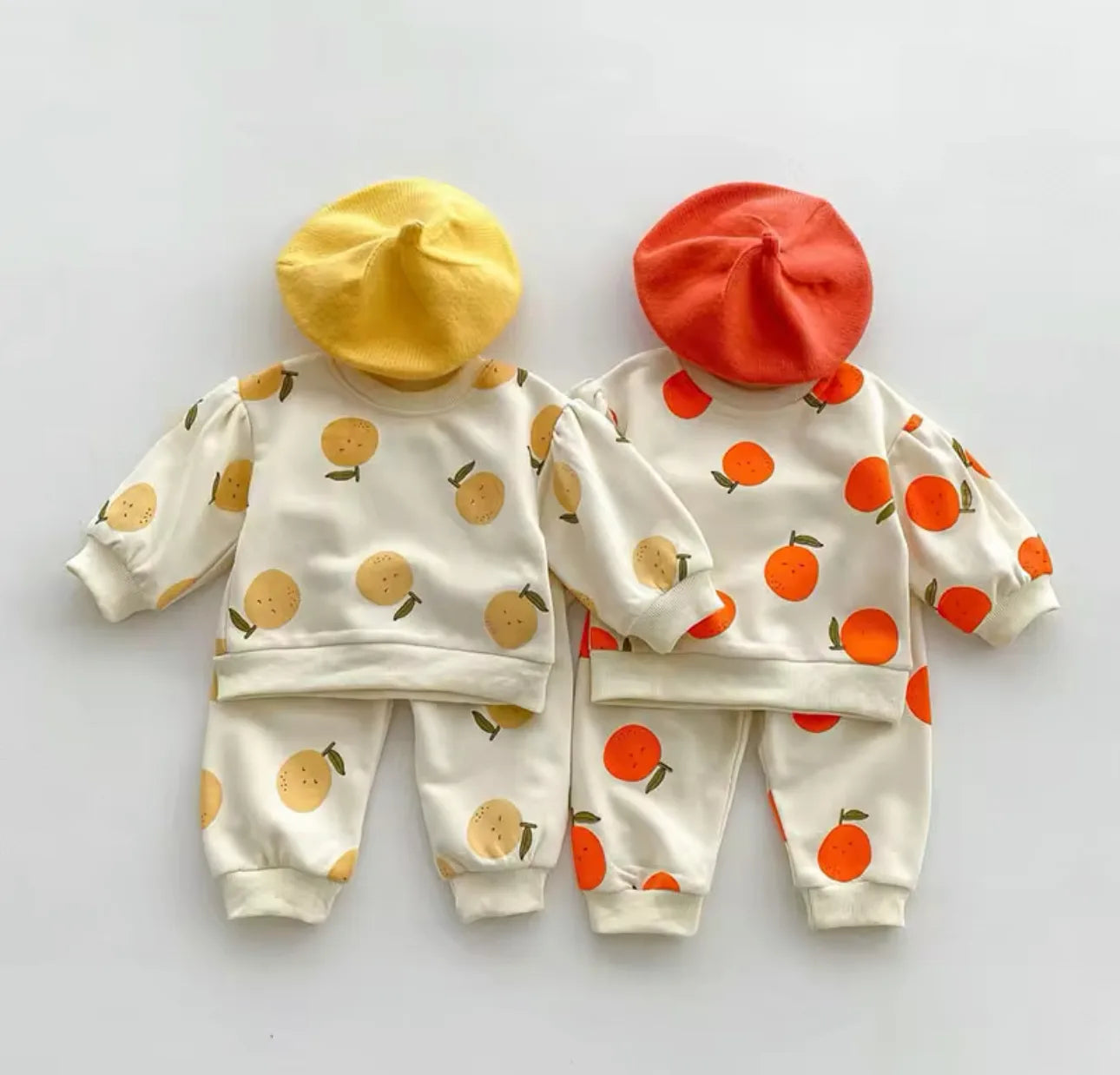 2pcs fruit print Cotton sets for girls