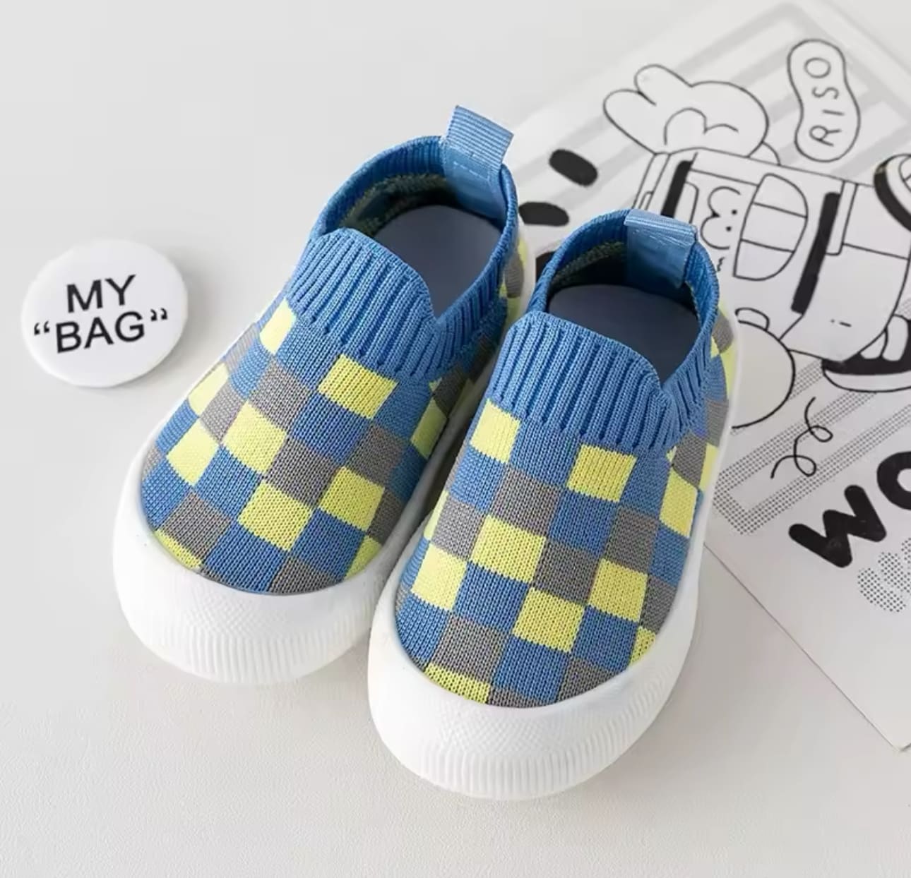 Non slip classic plaid sneakers