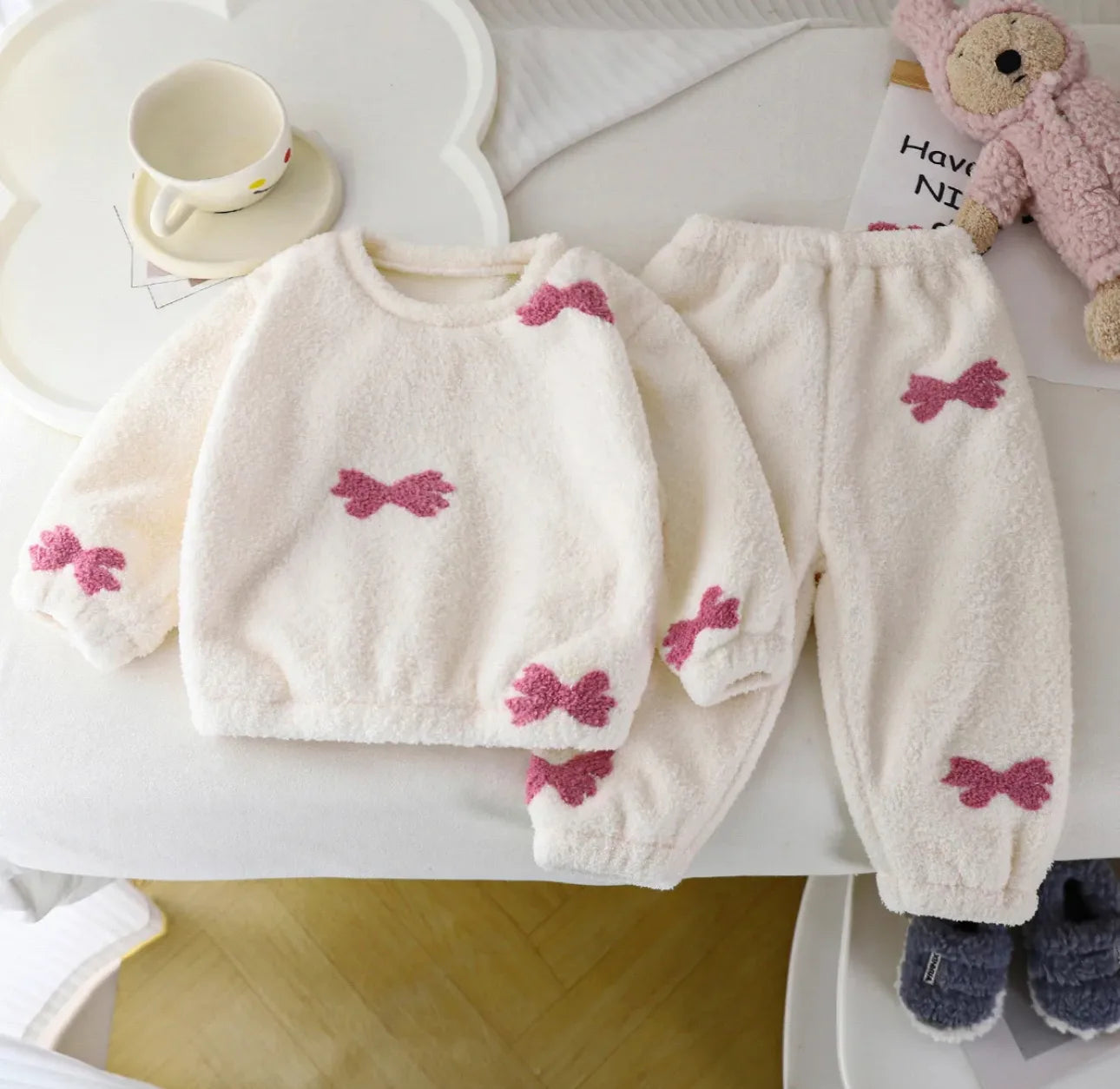 Double sided fleece warm thick 2PCS Set