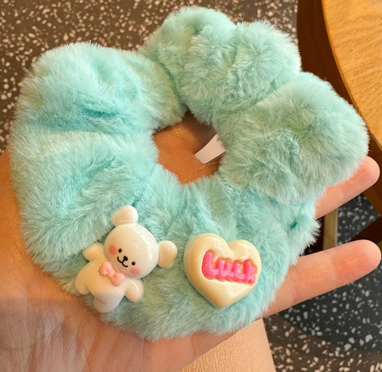 Color plush hair ties 4 pcs