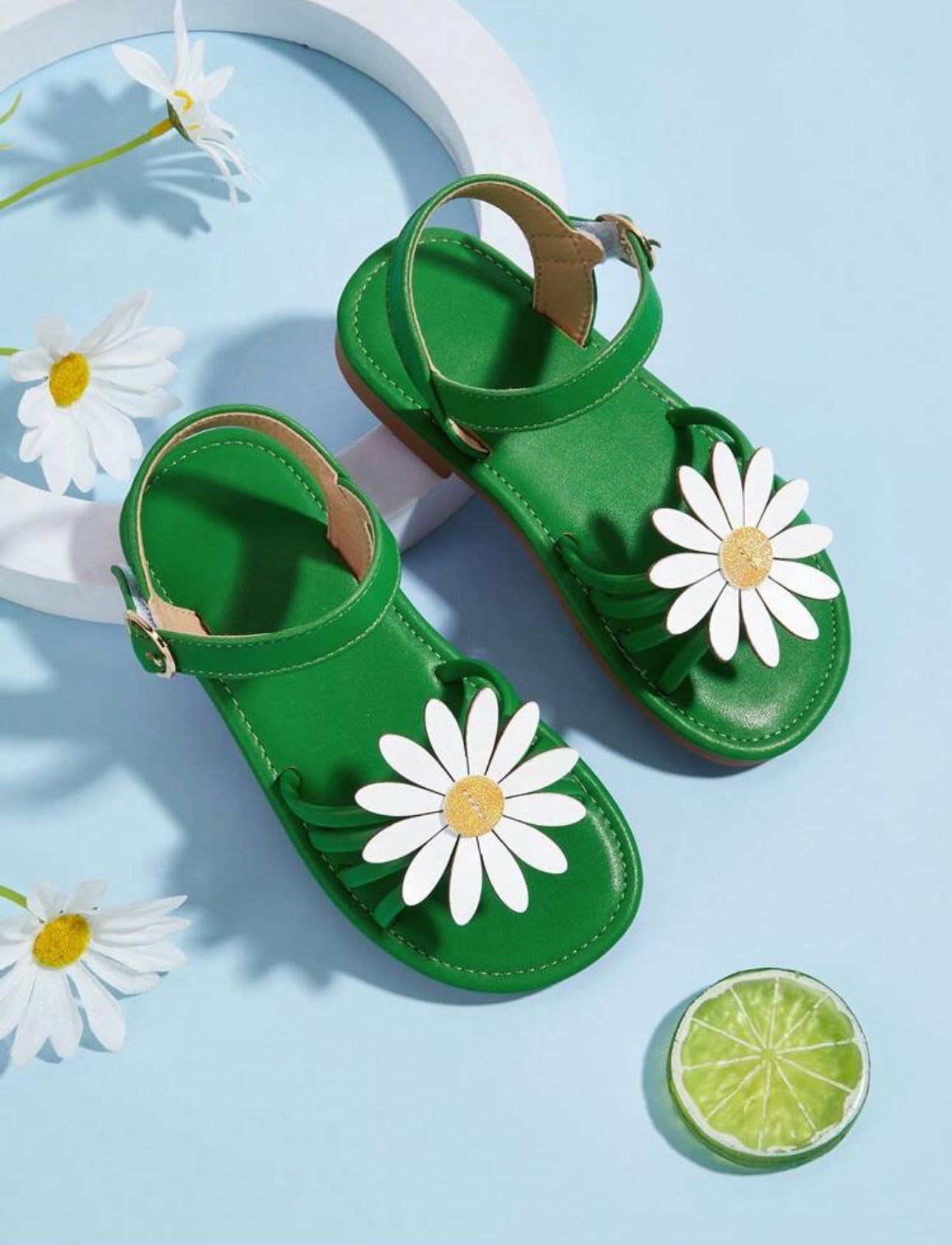 Floral Colorful Flat Sandals For toddler girls