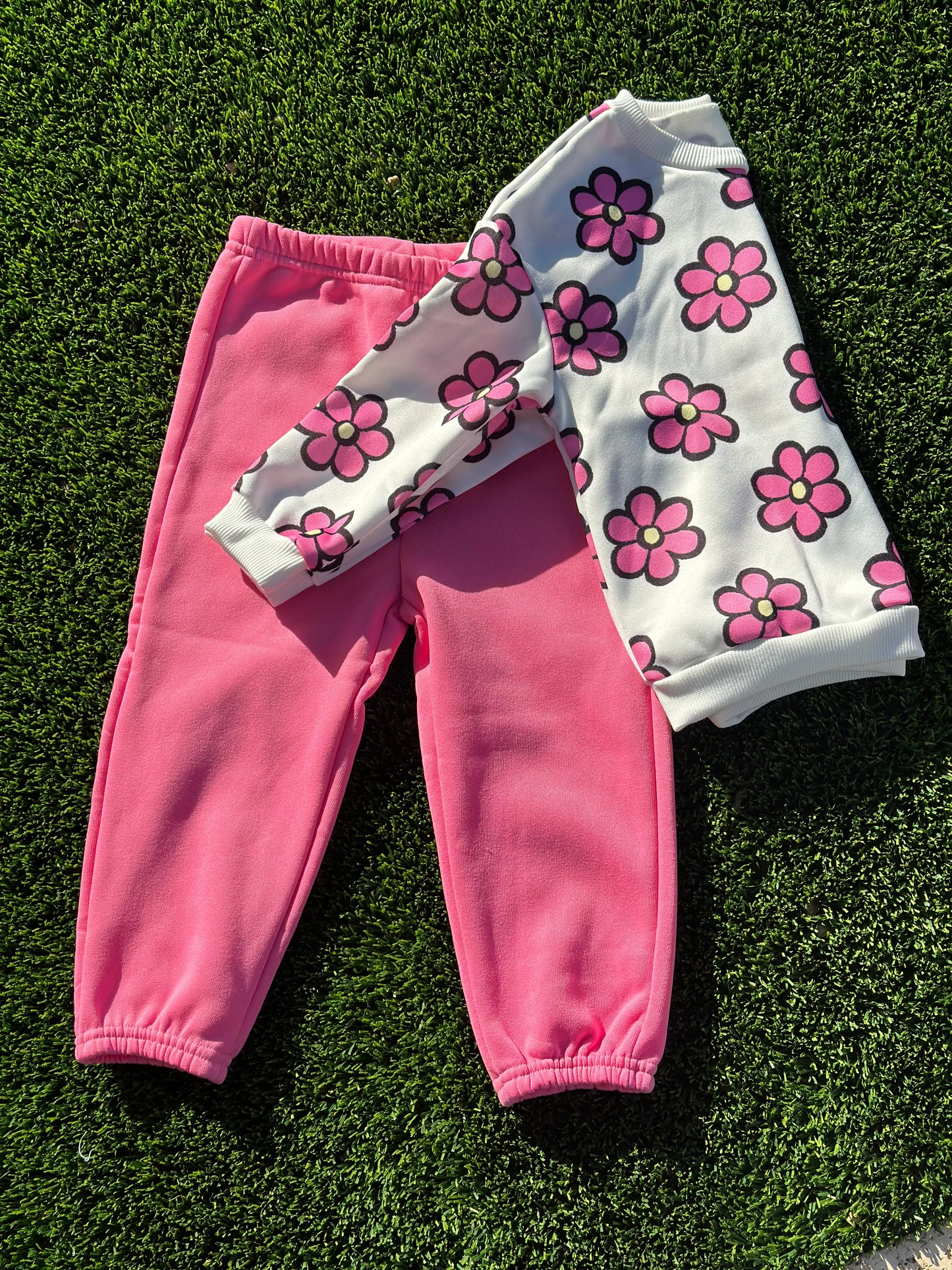 Girls 2 Pcs Fleece sweatshirt/sweatpants