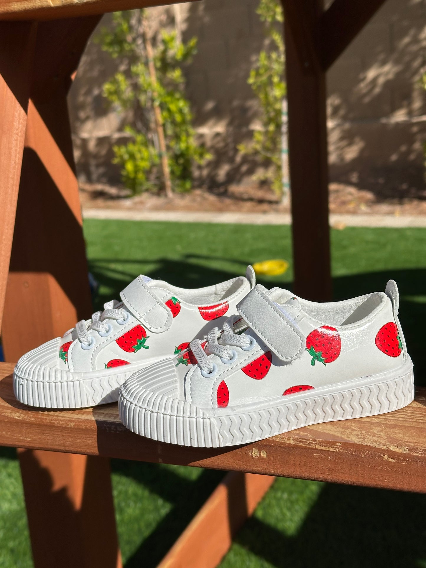 Strawberry sneakers for girls