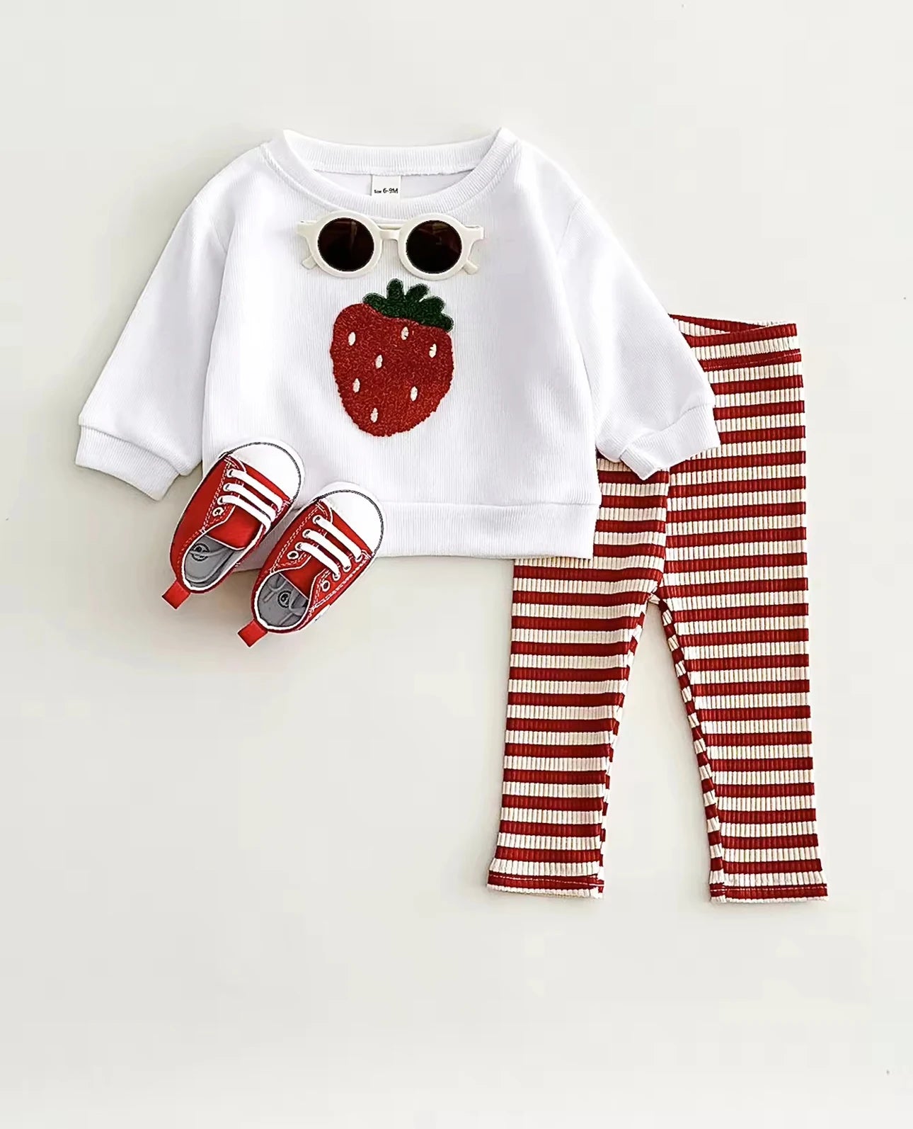 Baby Girl Embroidery Cotton Fruits 2pcs set