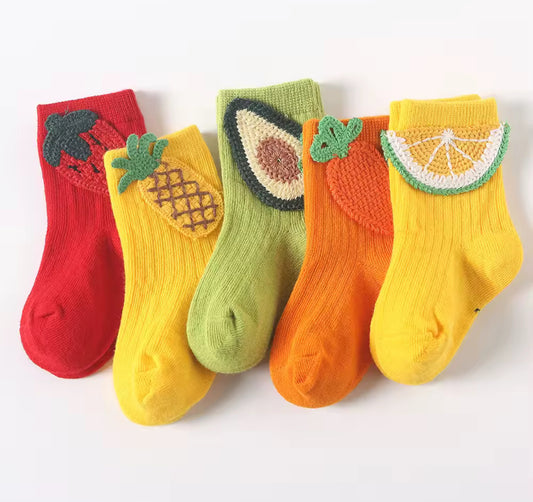 5 Pairs Fruit Kids socks | JA.VA.NAH