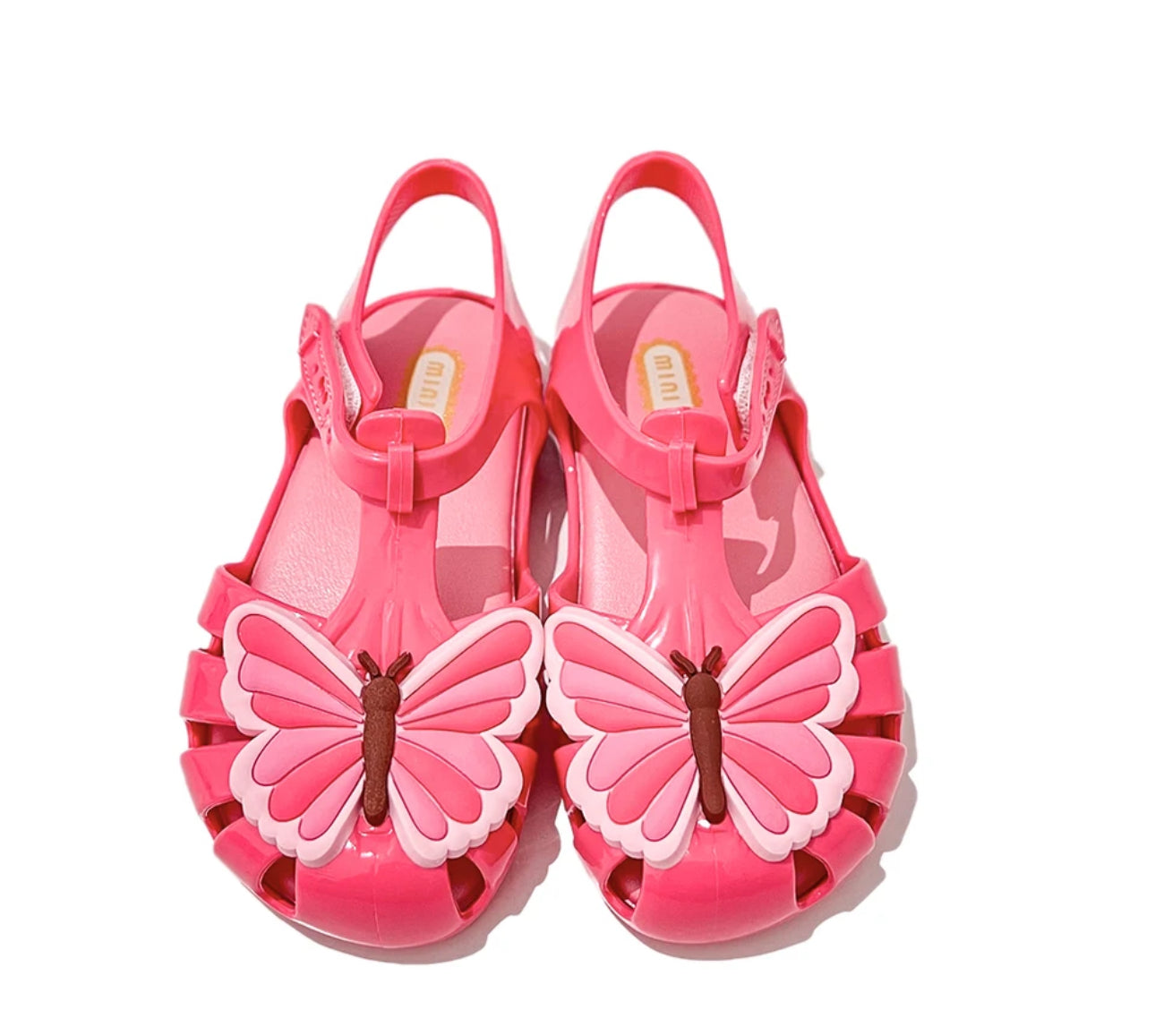 Butterfly Jelly Toddler girls shoes , comfy loop