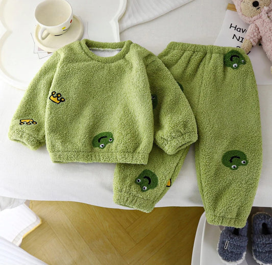 Double sided fleece warm thick 2PCS Set