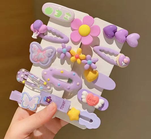 14 Pieces of Cute Purple Hair Clips Are Sweet and Versatile