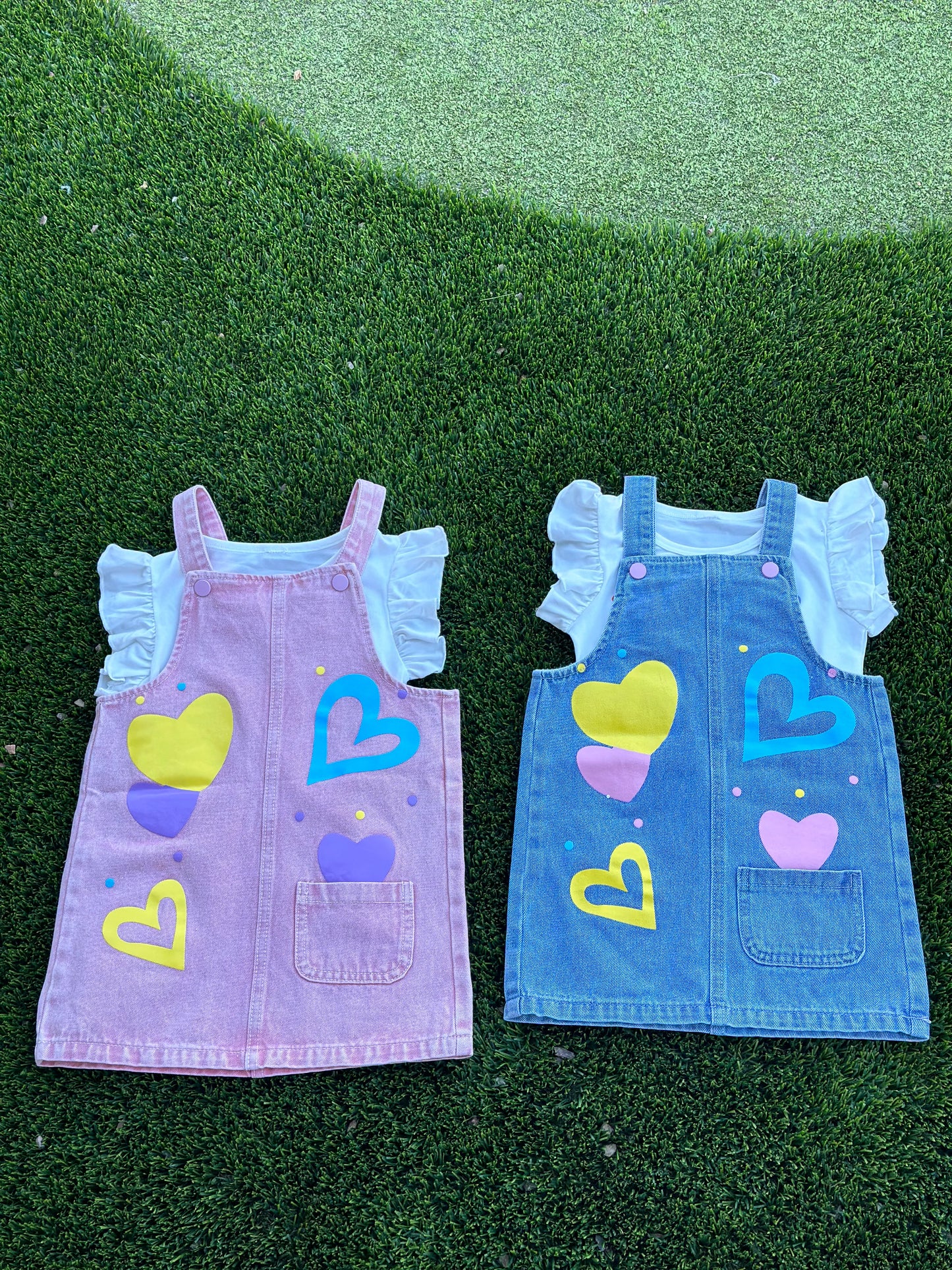 Ava Simpi Denim Overalls 2 Pcs Dress