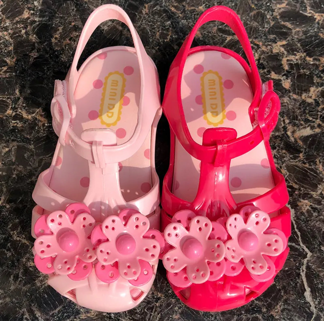 Flowers Jelly Sandals for toddler girls Non-slip