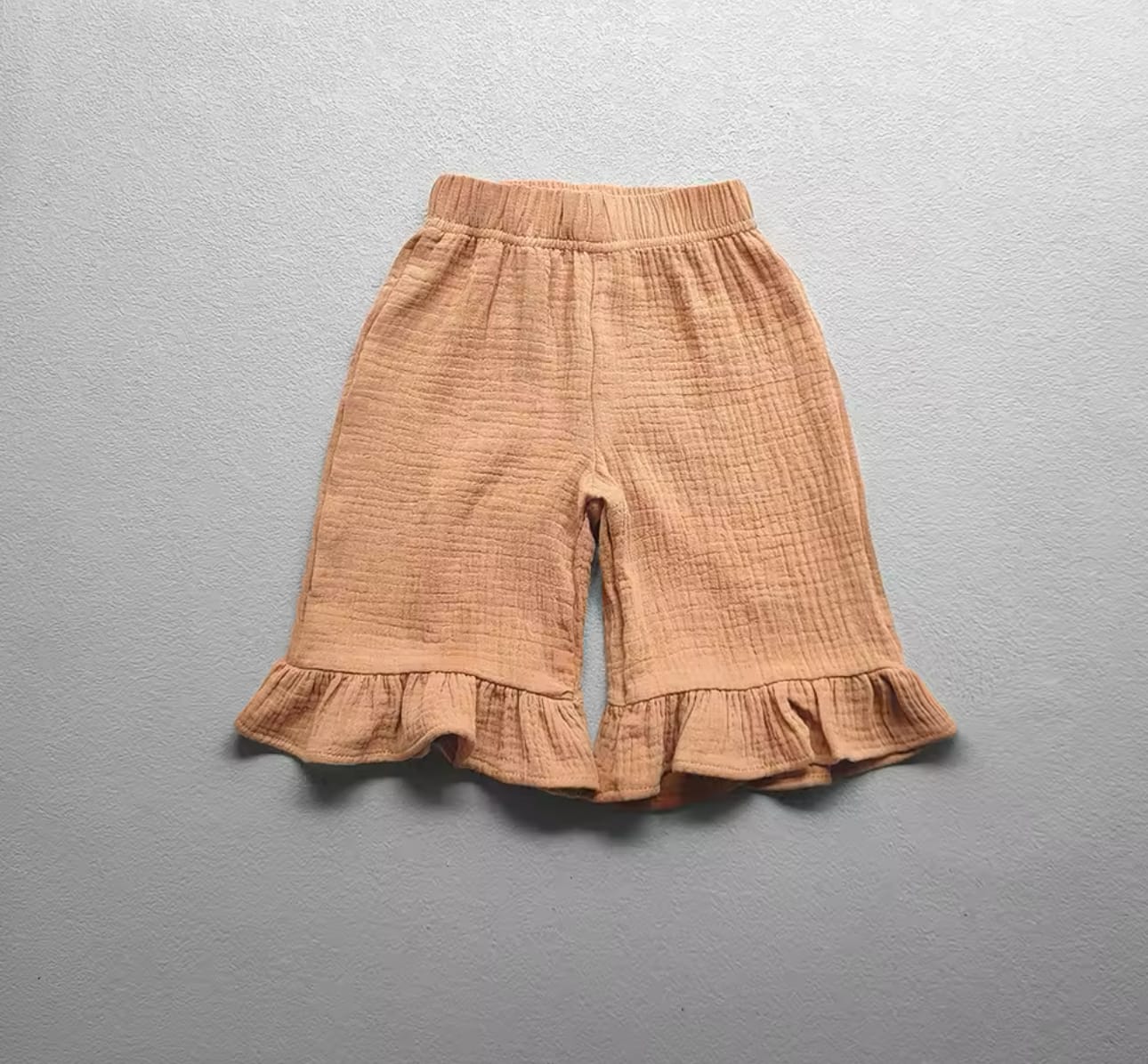 Girls Cotton Ruffled Flared Pants