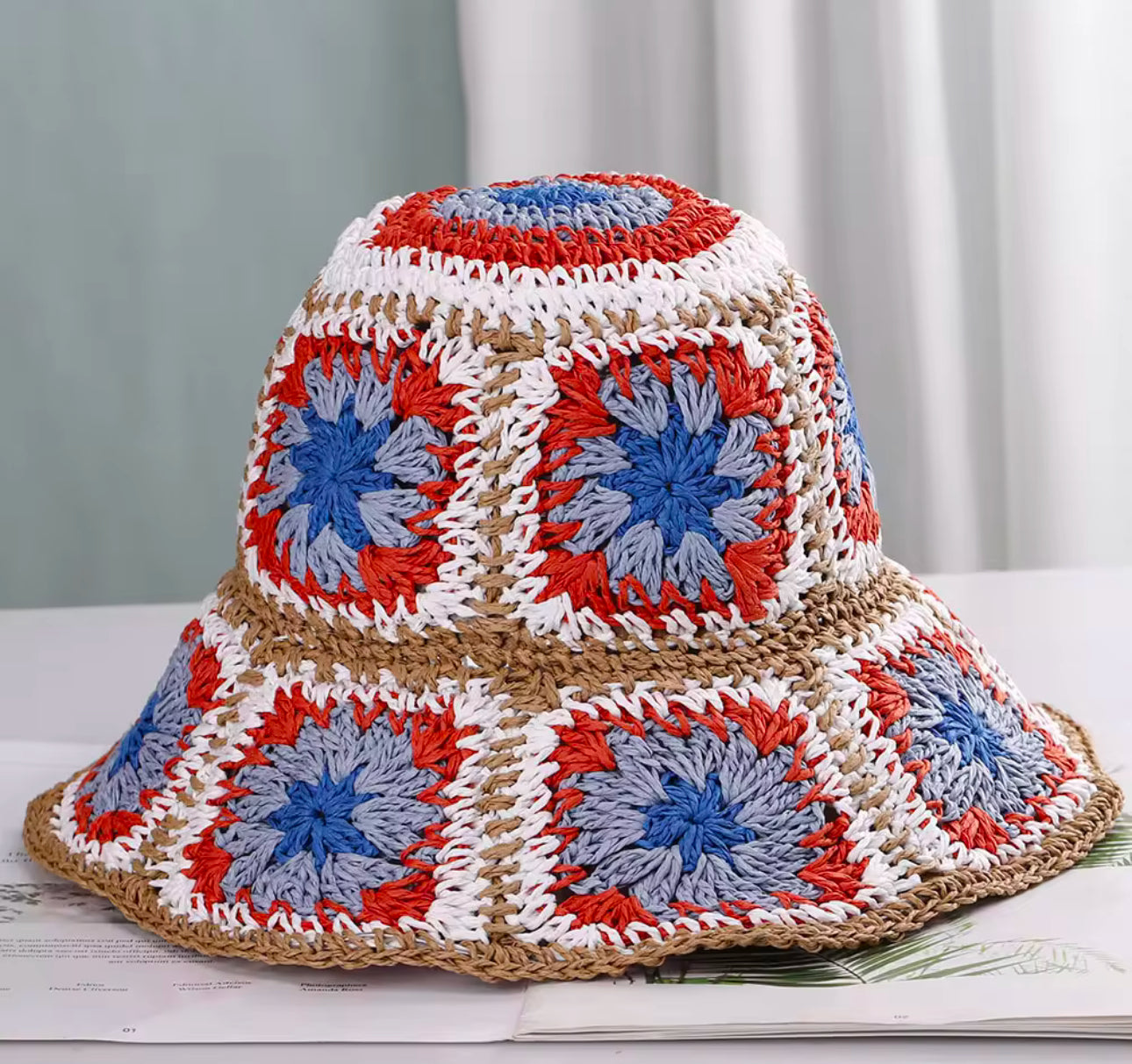 Beach Crochet corn starch Hat