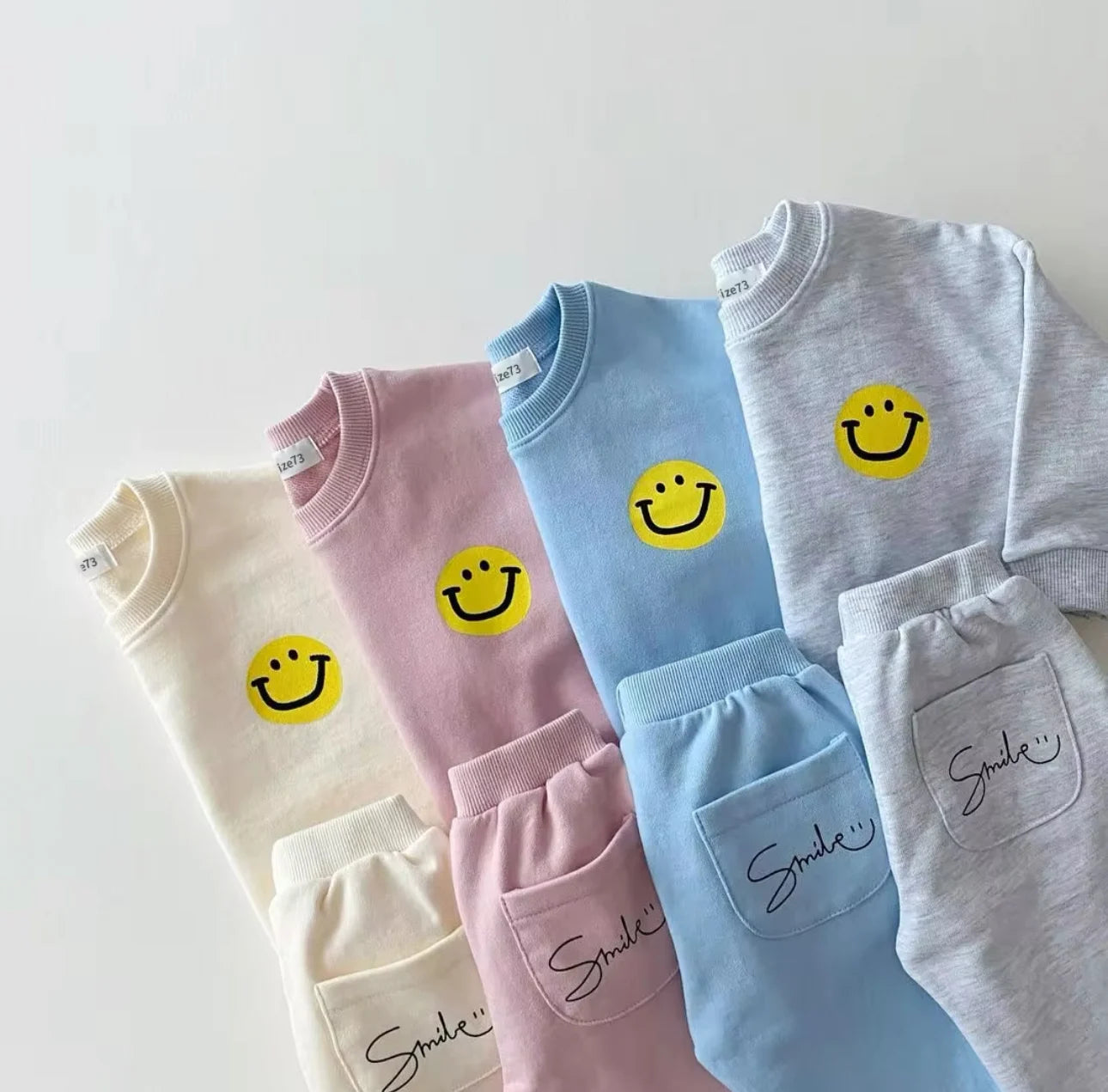 Girls/Boys Smiley Face 2pcs sets