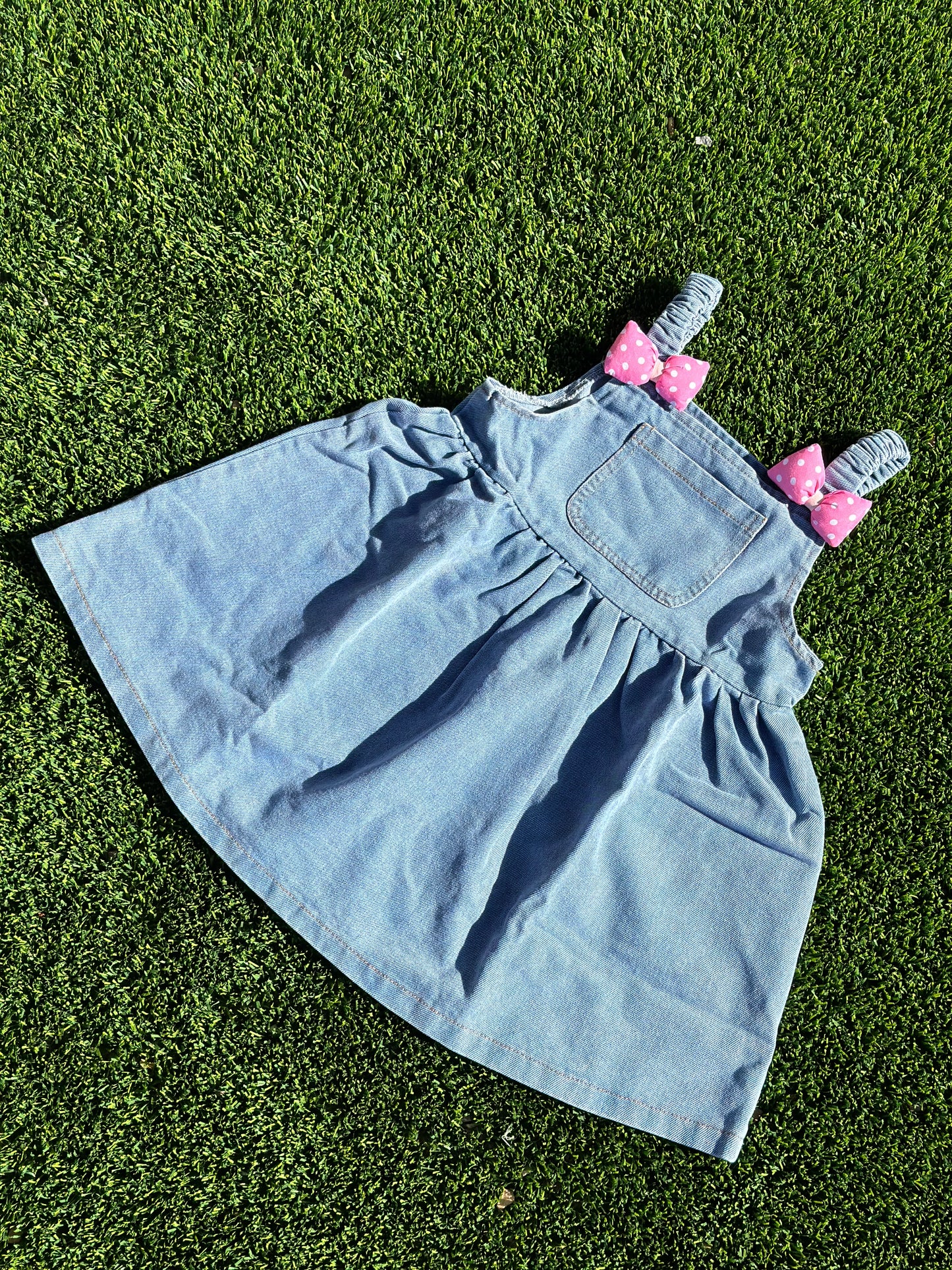 Ava Denim 2Pcs set ( Denim Dress + Long Sleeve)