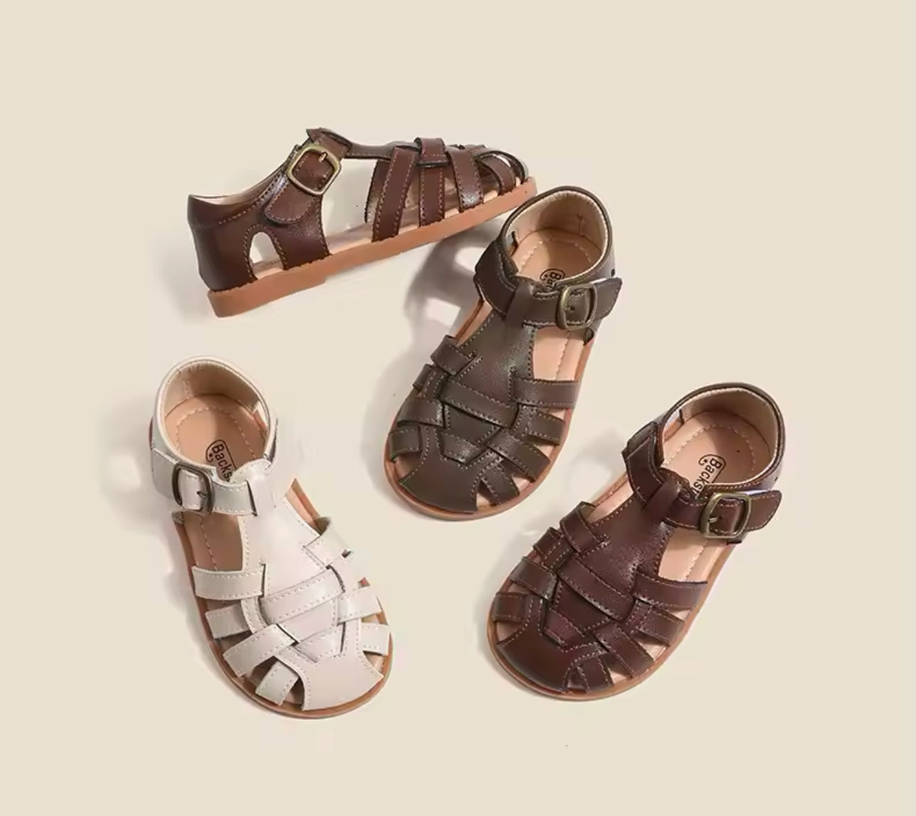 Summer Leather Sandals Soft Bottom for toddler Girls