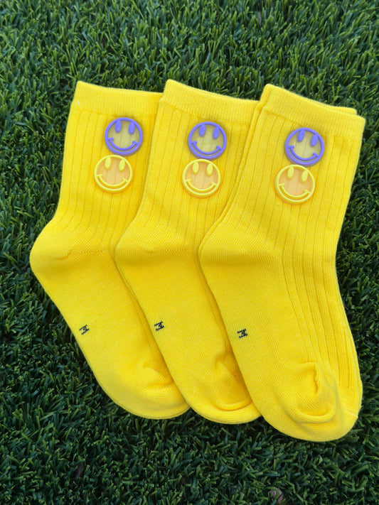 3 Pairs Smiley face Toddler/Youth Socks | JA.VA.NAH