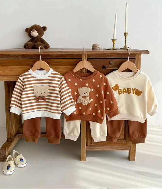 Girls/Boys Bear 2Pcs Sets