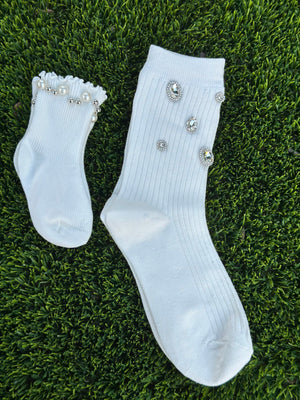 3 Pairs Toddler Girls Pearl socks | JA.VA.NAH