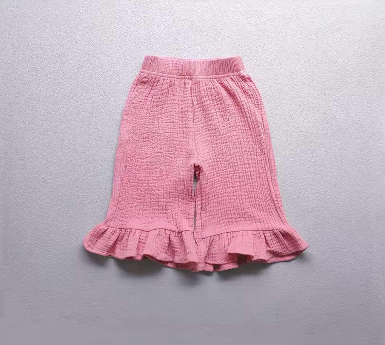 Girls Cotton Ruffled Flared Pants