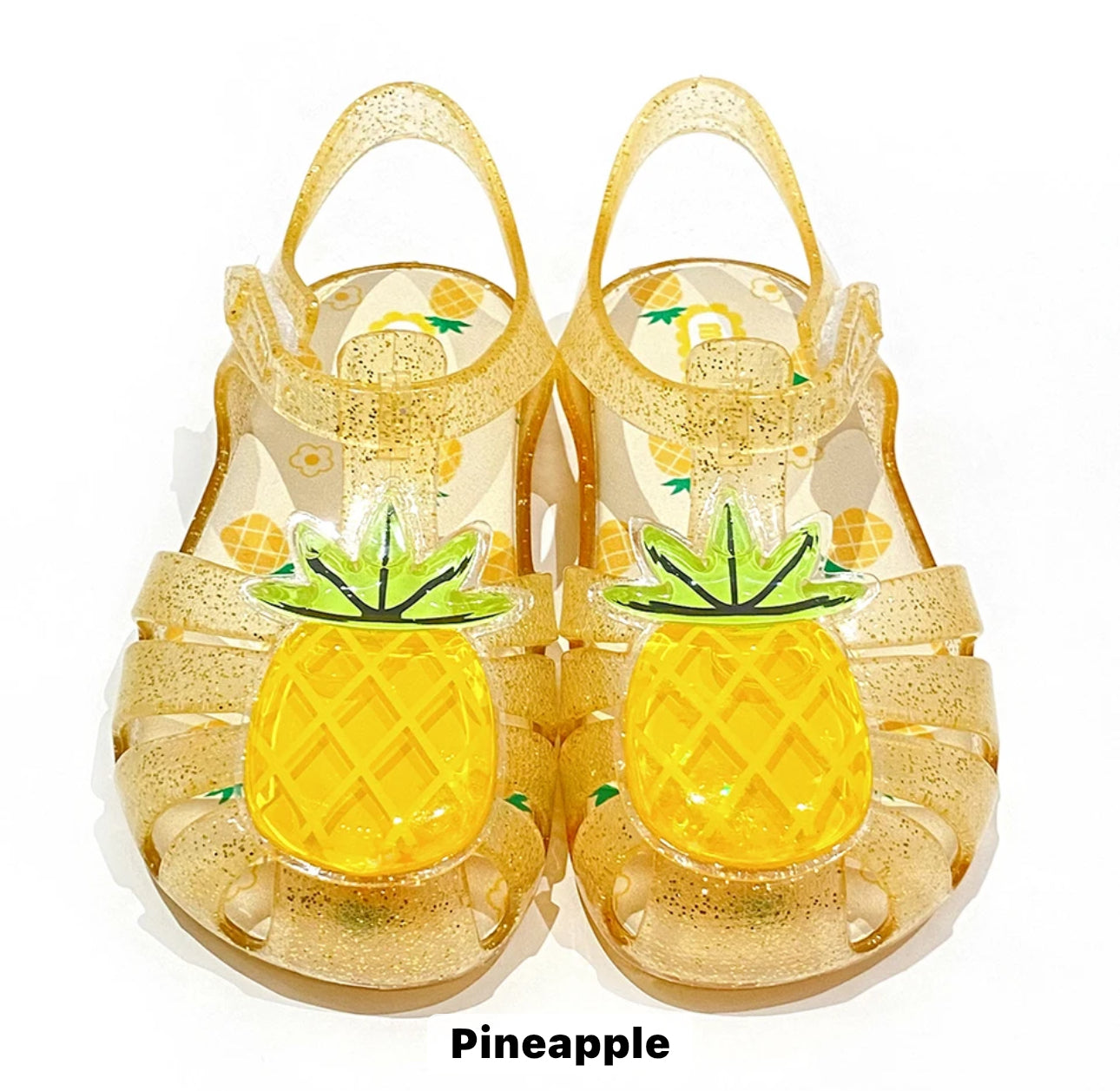 Fruit Jelly shoes for toddler girls with comfortable loop soft bottom