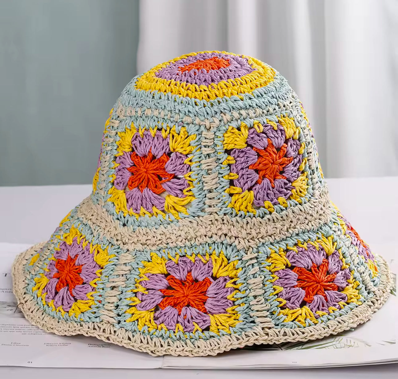 Beach Crochet corn starch Hat