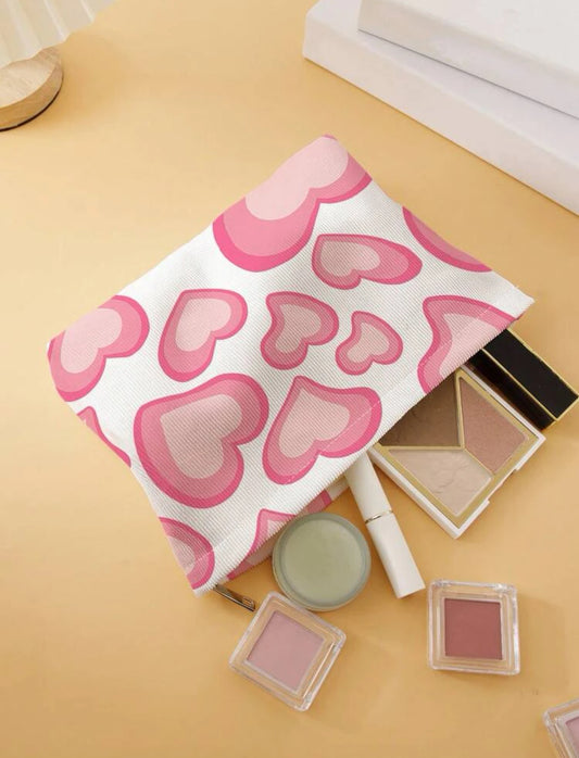 Makeup bags with Heart Pattern