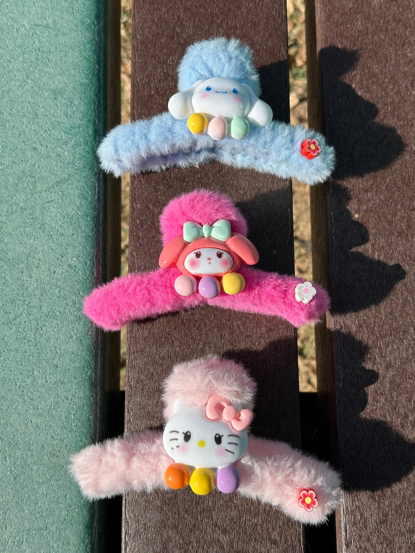 3 PCS Plushies Jumbo Hair Clips for Girls/ Moms