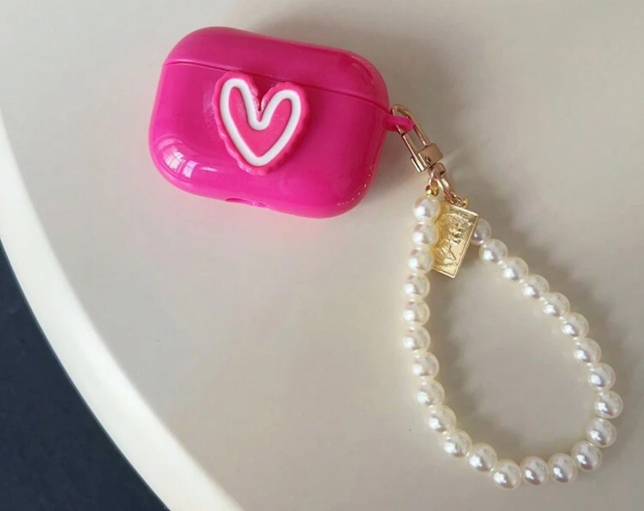 Pink Hear AirPods Case | JA.VA.NAH