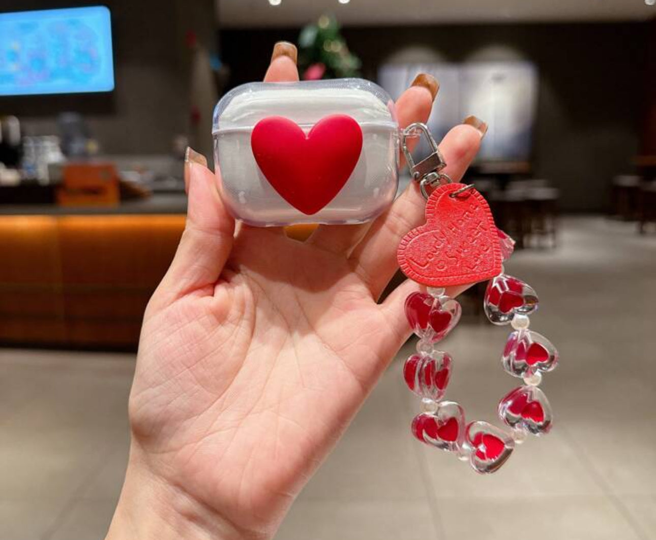 Heart Clear AirPods Case