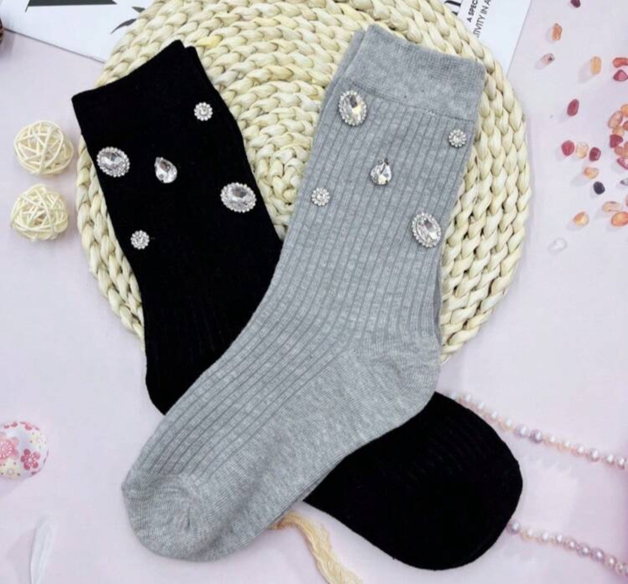 Adult size rhinestones socks for Women ( Moms) | JA.VA.NAH