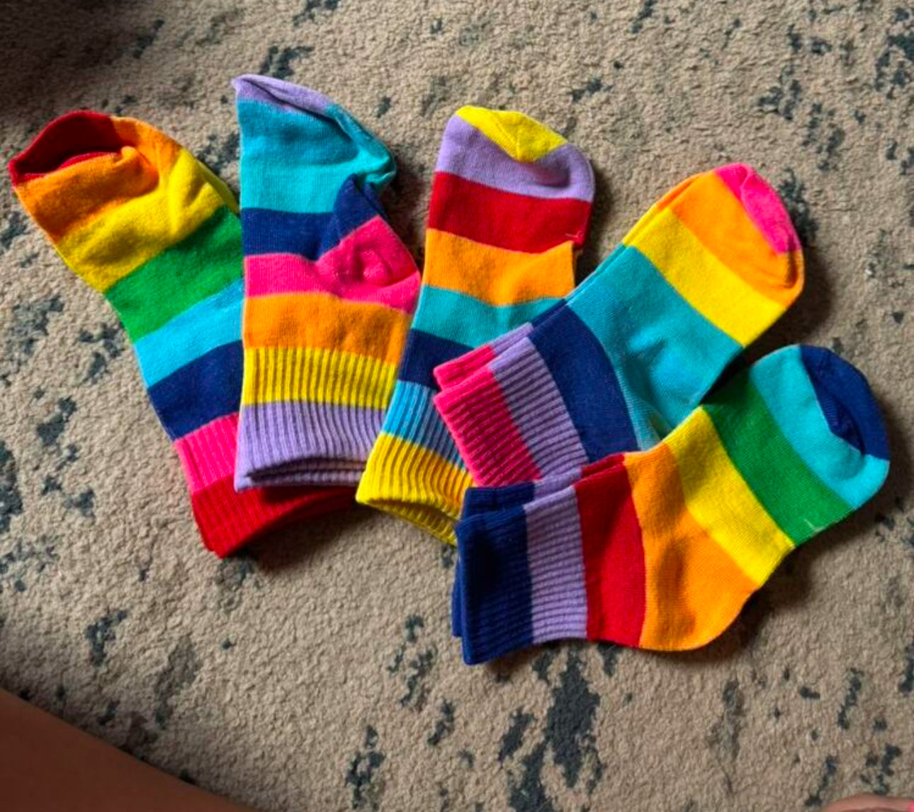 5 Pairs Kids Rainbow Socks