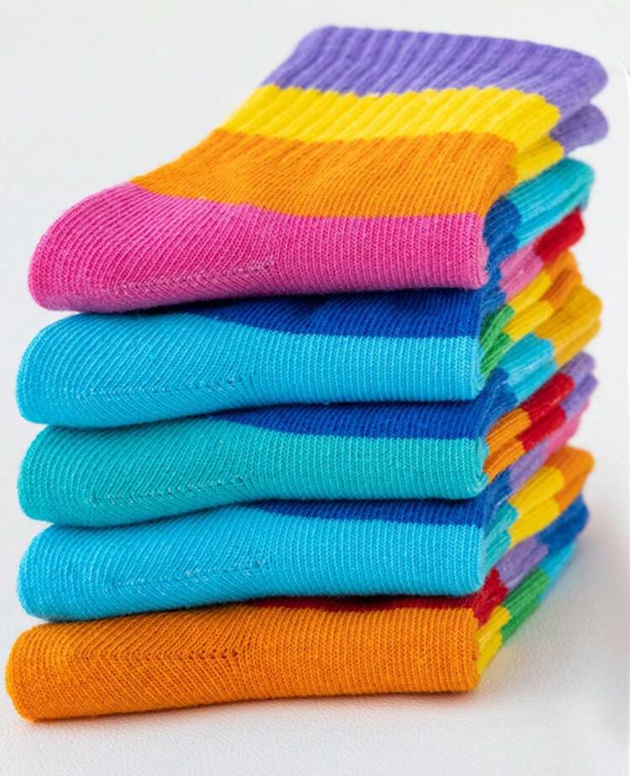 5 Pairs Kids Rainbow Socks