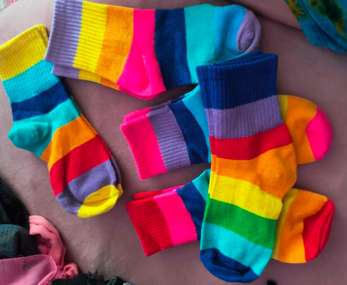 5 Pairs Kids Rainbow Socks