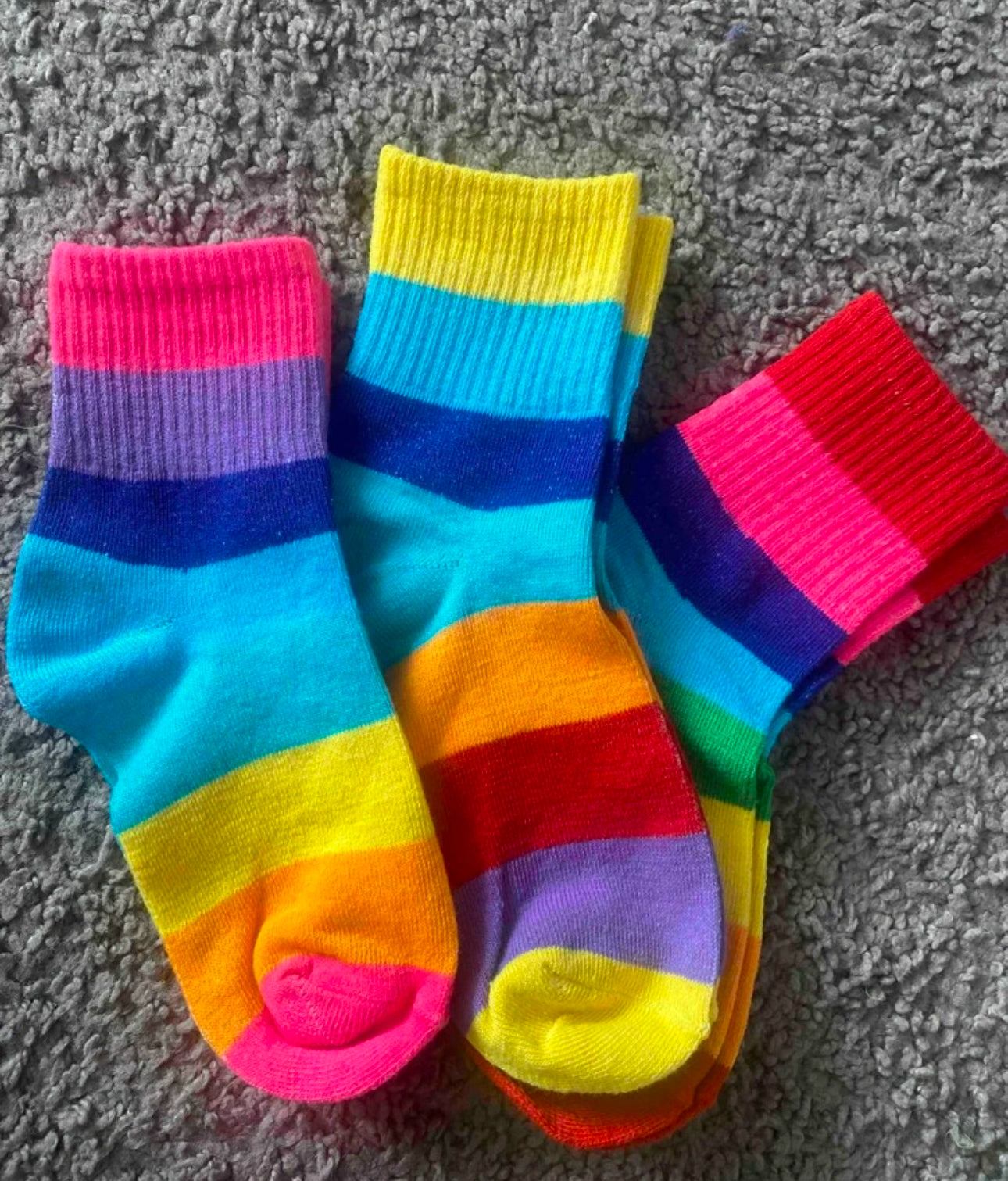 5 Pairs Kids Rainbow Socks