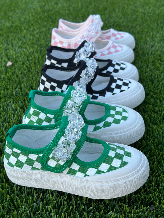 Plaid Canvas Shoes For Girls